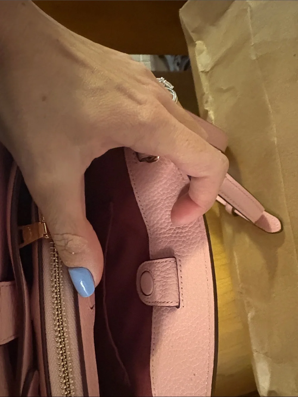 Coach pebbled leather